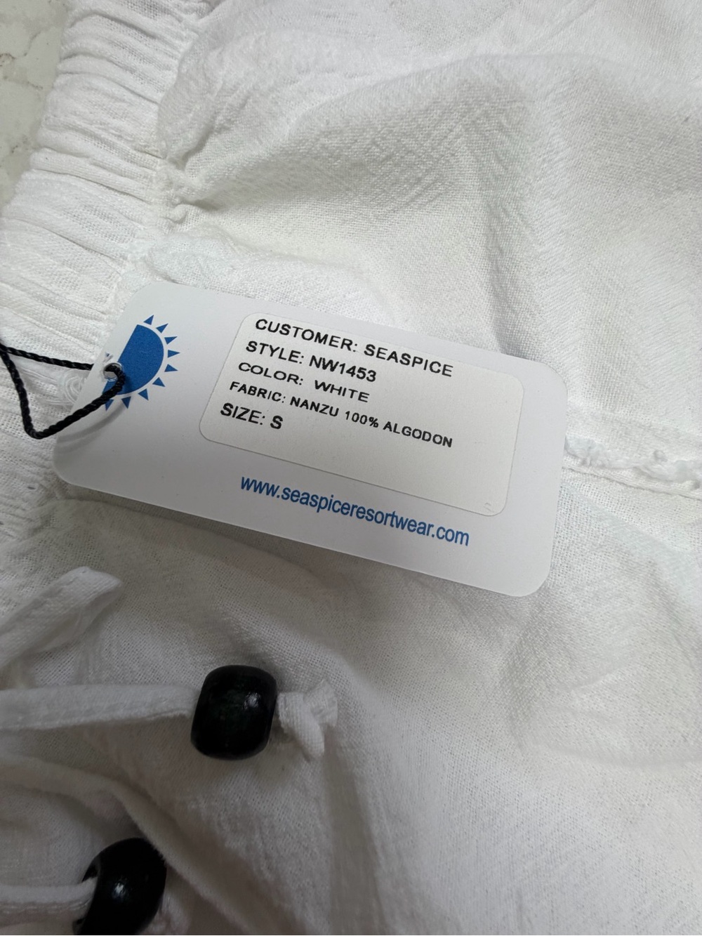 Casual White Fringe Drawcord Skirt by seaspice small new - Picture 3 of 7